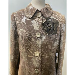 NWT Sarah Danielle Evening Coat Dress- Style# 5015 - 2 Piece - Sz 16 -Dark Gold